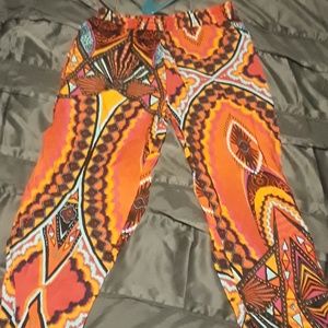 Fun tribal  colors soft cotton silky pattern pants